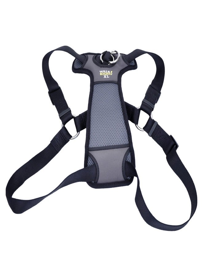 Coastal Pet Walk Right Front-Connect No-Pull Padded Dog Harness - Adjustable & Comfortable Dog Harness - Small & Large Breed Fit - Quality Pet Supplies - Black, LRG (26"-38") - Image 1